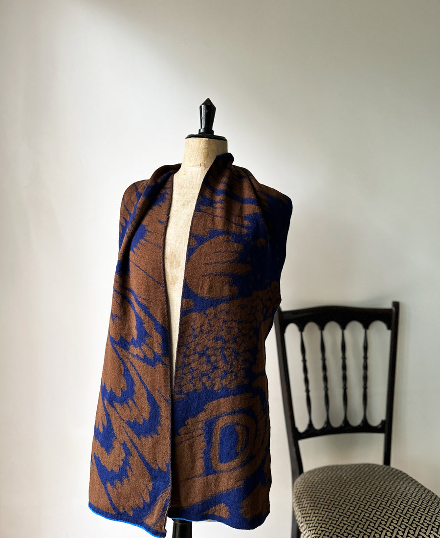 wolvis / scarf FURCULA cacao (brown / midi)