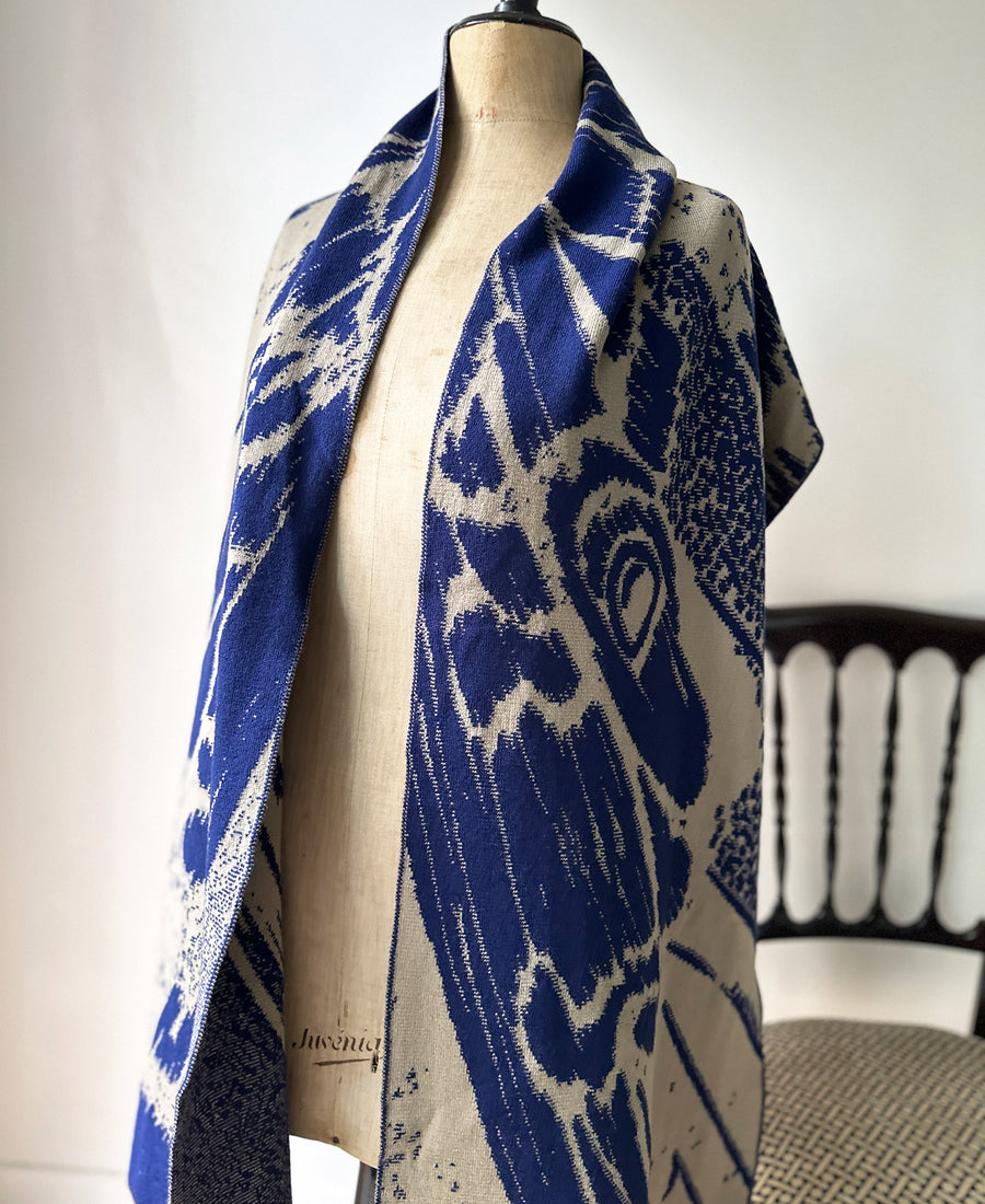wolvis / scarf AURATA indigo (blue / maxi)