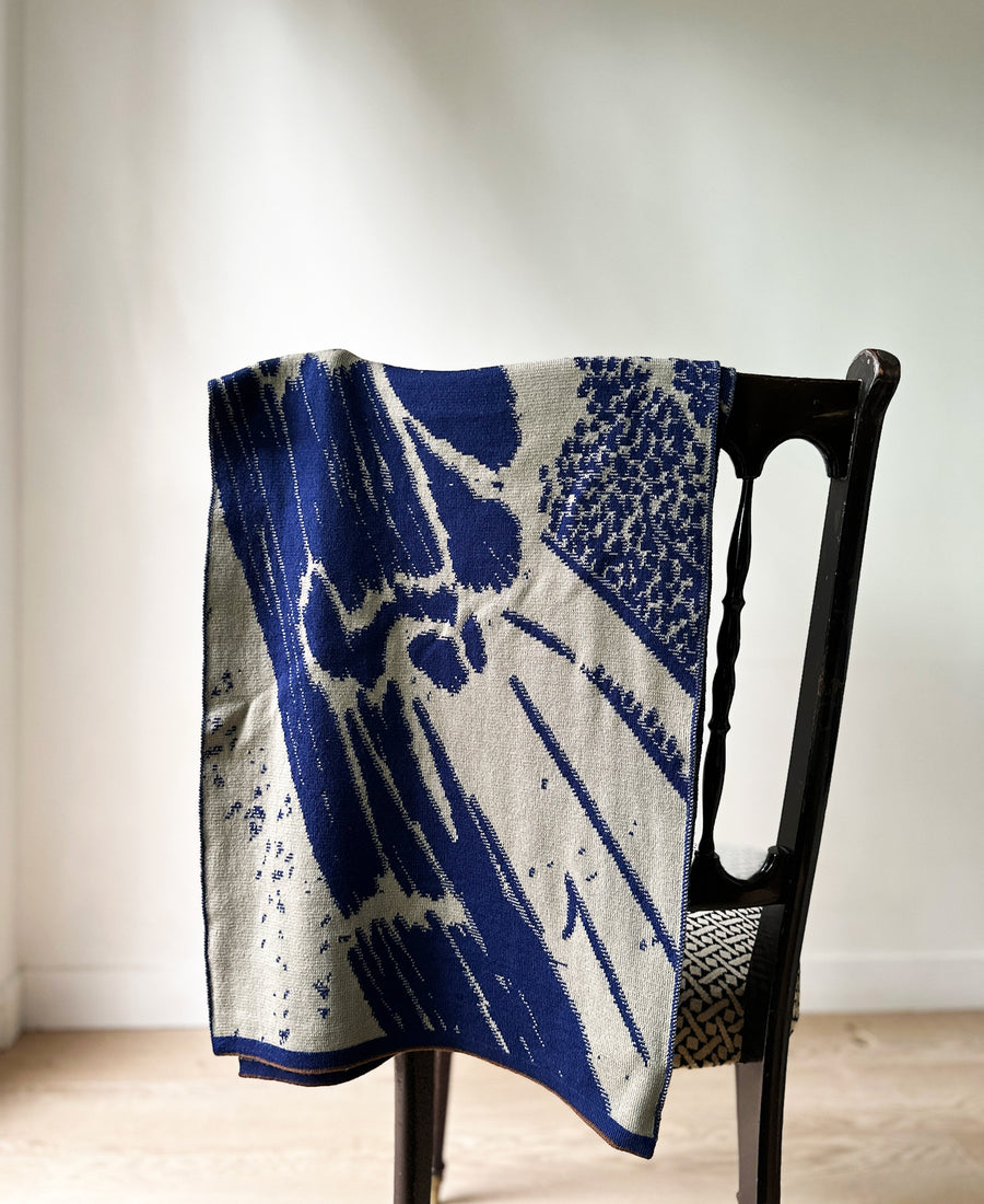 wolvis / scarf AURATA indigo (blue / maxi)