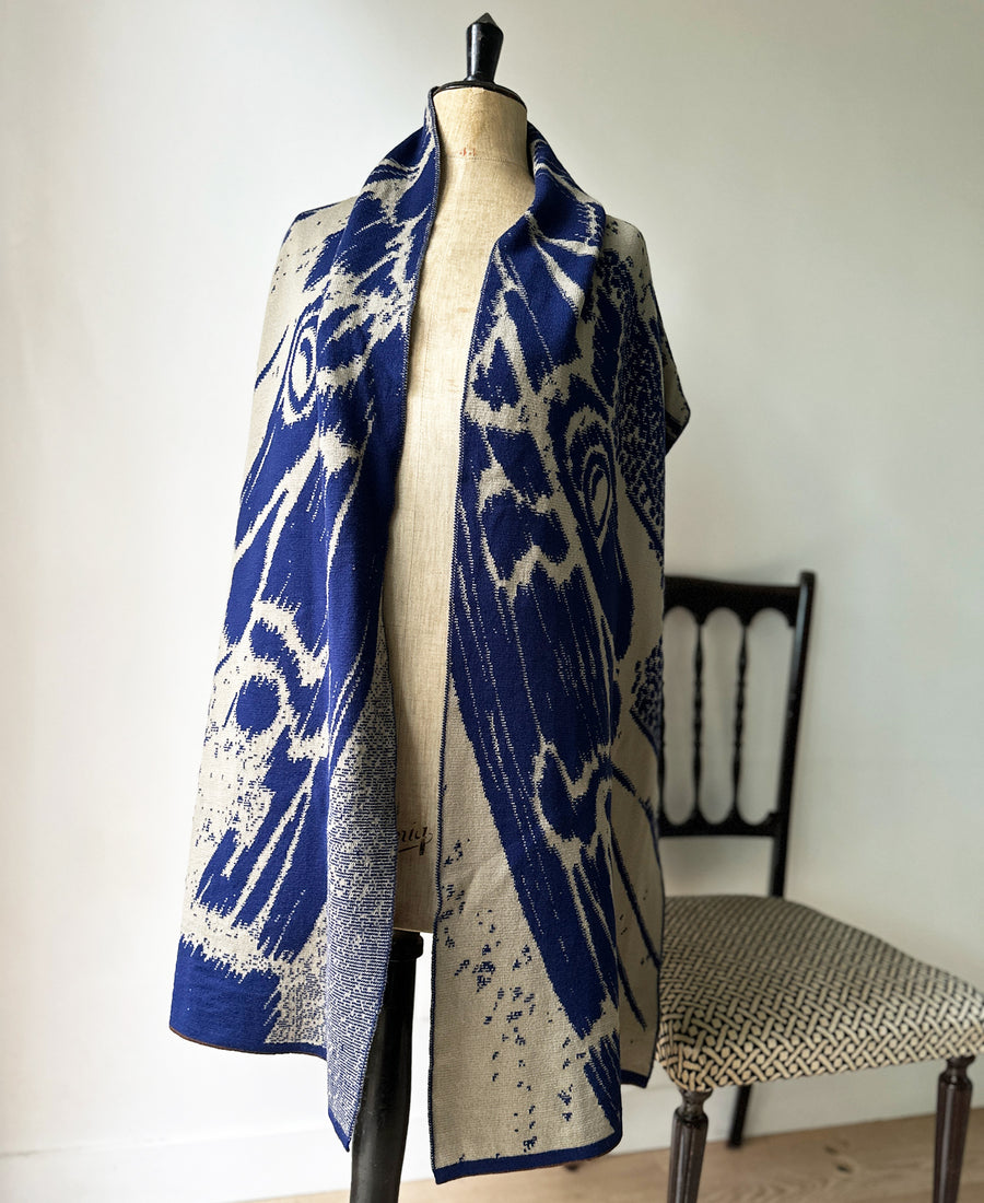 wolvis / scarf AURATA indigo (blue / maxi)
