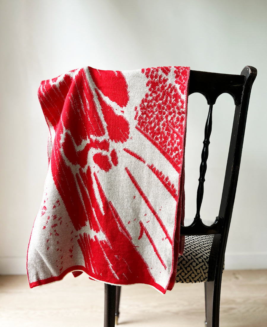 wolvis / scarf AURATA poppy (red / maxi)