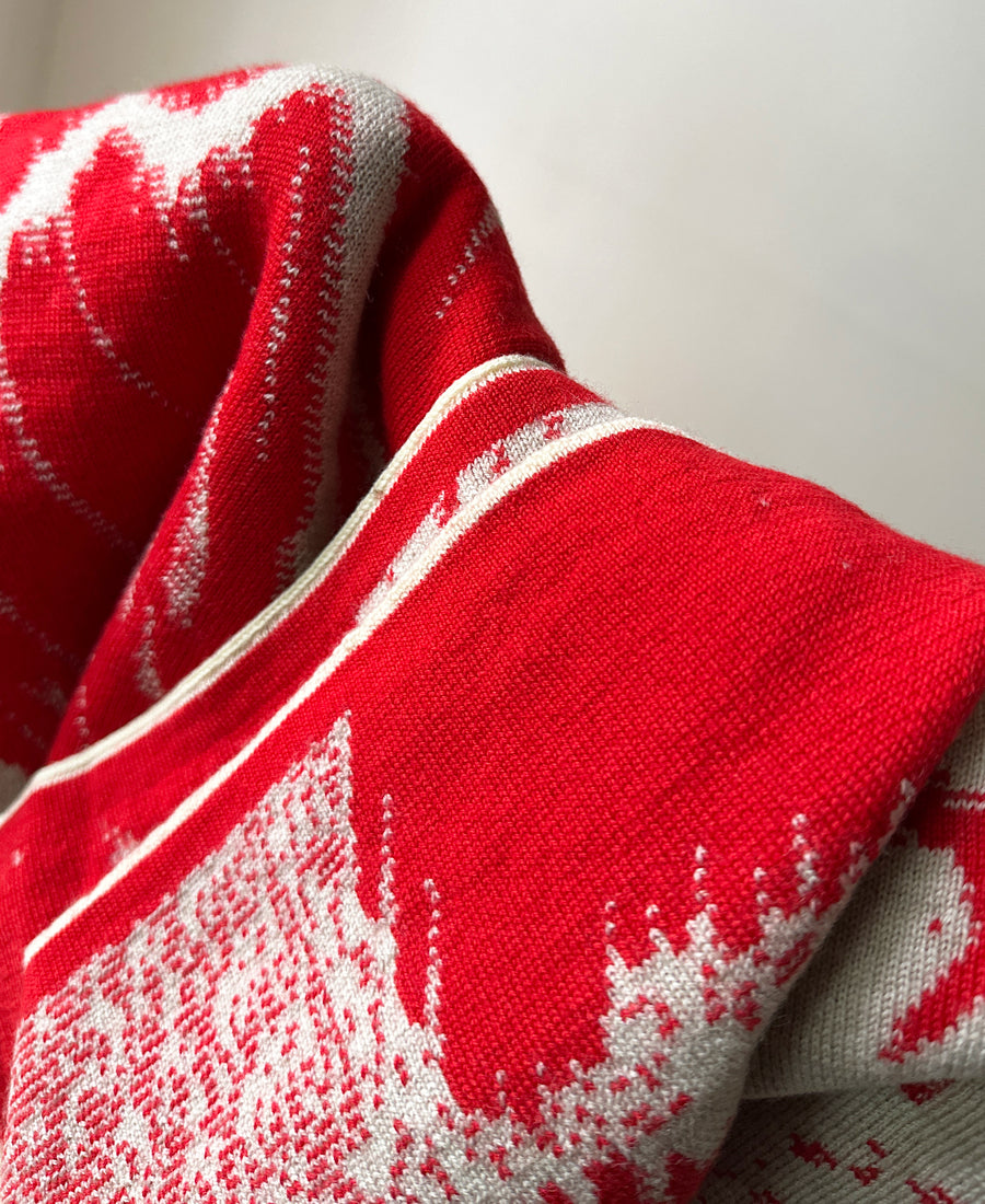 wolvis / scarf AURATA poppy (red / maxi)