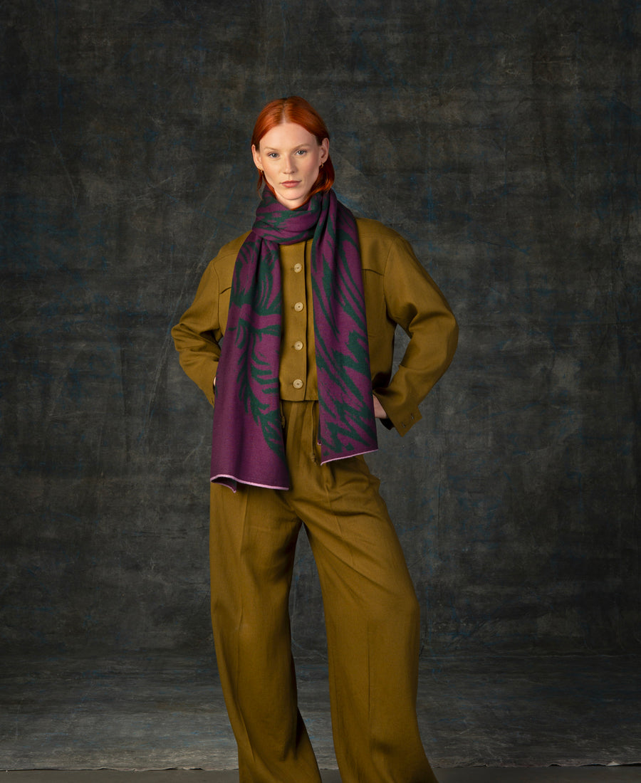 wolvis / scarf CERURA grape (purple / maxi)