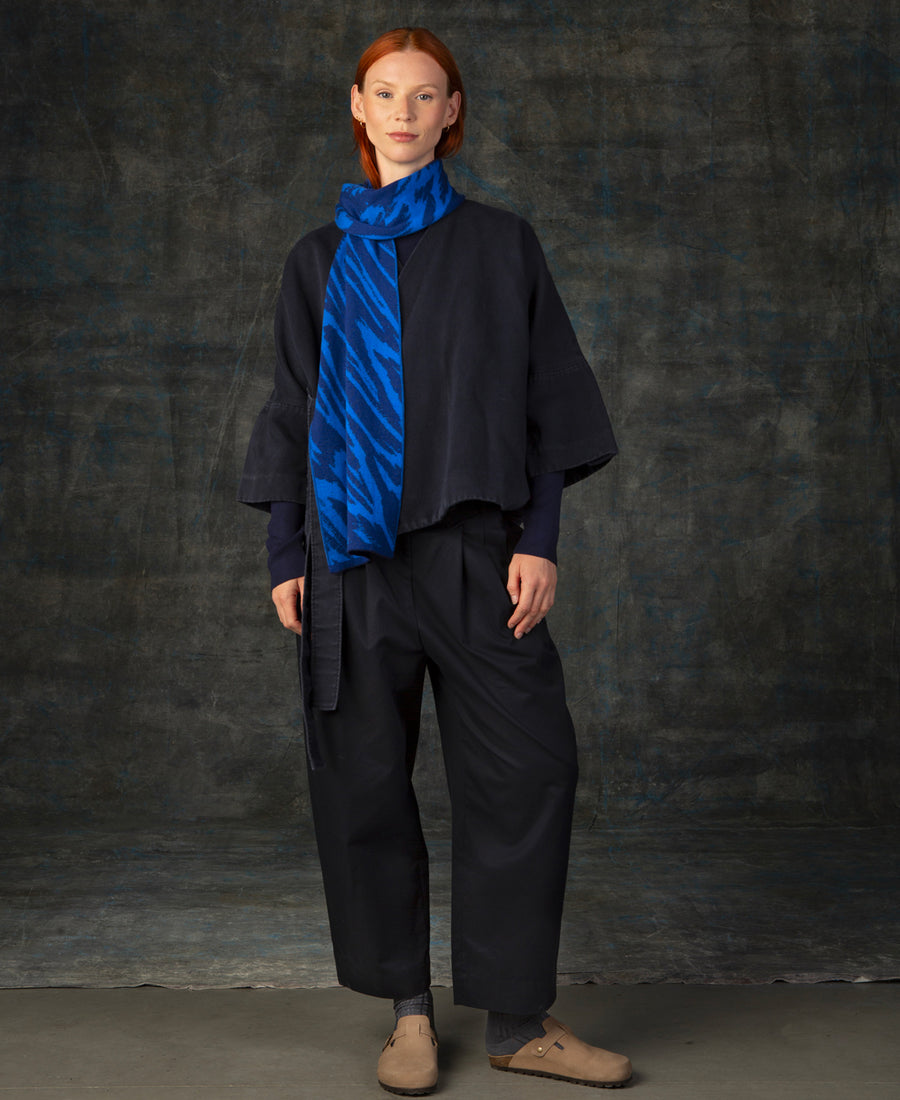 wolvis / scarf CERURA ink (blue / midi)