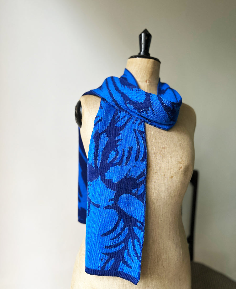 wolvis / scarf CERURA ink (blue / midi)