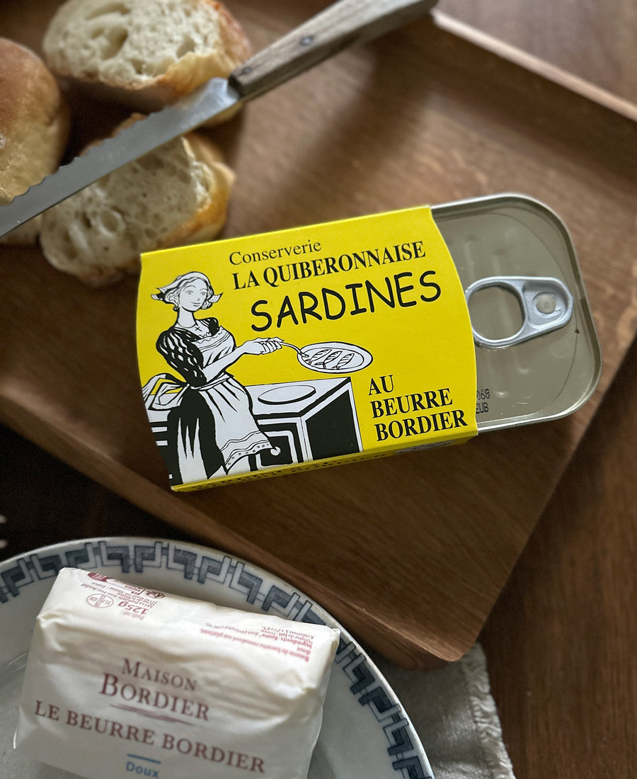 LA QUIBERONNAISE / Sardines au beurre Bordier Nature Demi-Sel