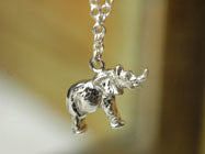 【送料無料】tomoko furusawa / double chain necklace (elephant/silver/pacific)