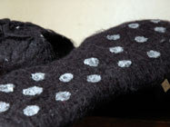 Hut up Slipper with dotted frills (size S)