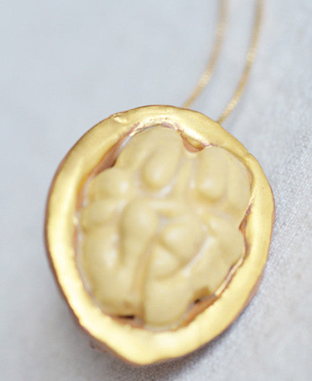 【60%off】TADAM! / ceramic necklace (walnut)