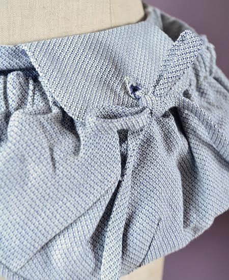 【送料無料】Maria La Rosa / belt pouch in fabric Damina (blue)