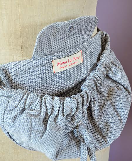 【送料無料】Maria La Rosa / belt pouch in fabric Damina (blue)