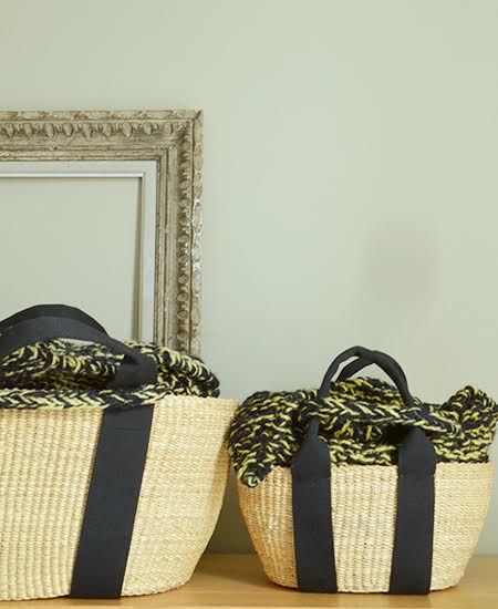【50%off】MUUN / GEORGE basket bag (knit mix yellow, m)