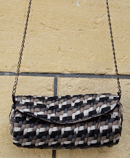 【50%off】Maria La Rosa / bag basset in handwoven fabric (grey)