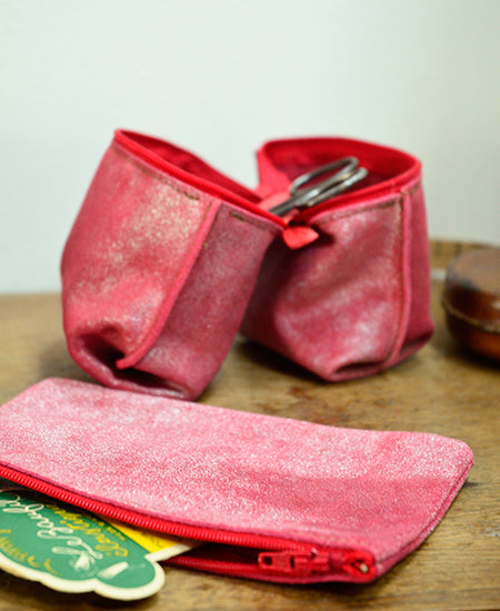【15%off】Bandit Manchot / leather zipped purse (pink lame)