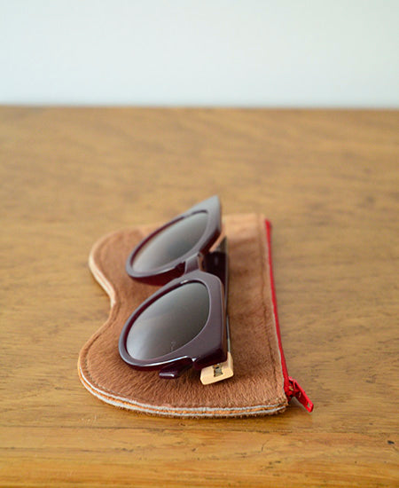 Bandit Manchot / leather glasses case (haircalf)