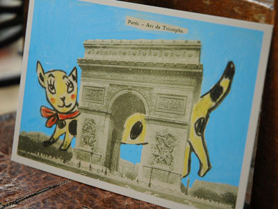 Nathalie Lete Postcard ( Paris, L'arc de triomphe )