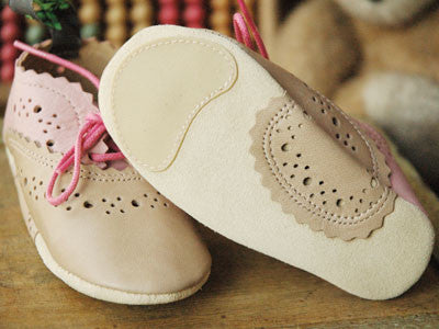 【送料無料】Filament Baby Shoes (Beige et Rose)
