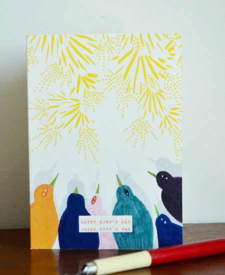 season paper / carte d'anniversaire (happy bird's day)