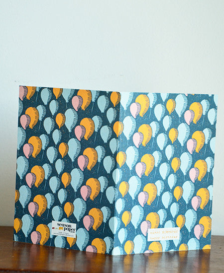 season paper / carte d'anniversaire (all the balloons)