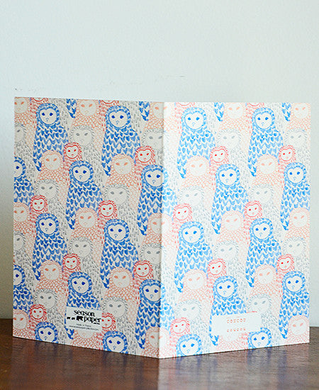 season paper / carte (owls "coucou")