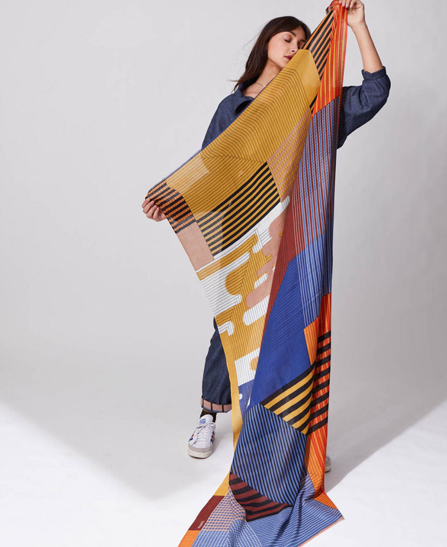 【30%off】Mapoesie / foulard cascade (Ocre)