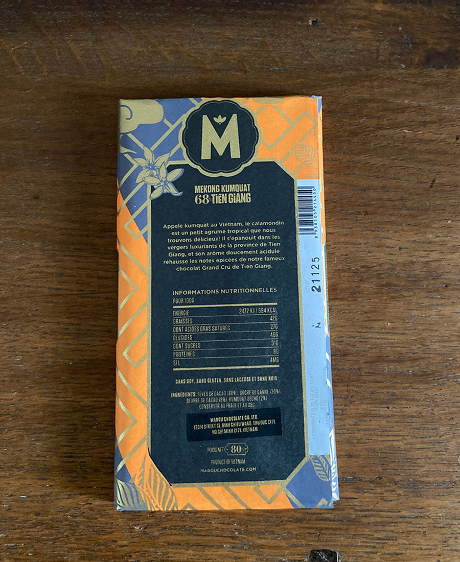 Chocolat MAROU / Tien Giang 68% & Kumquat 80g