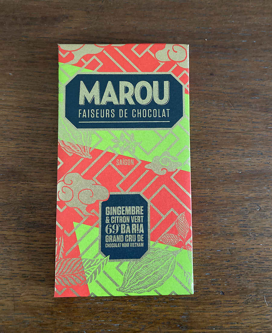 Chocolat MAROU / Ba Ria 69% & Ginger Lime 80g