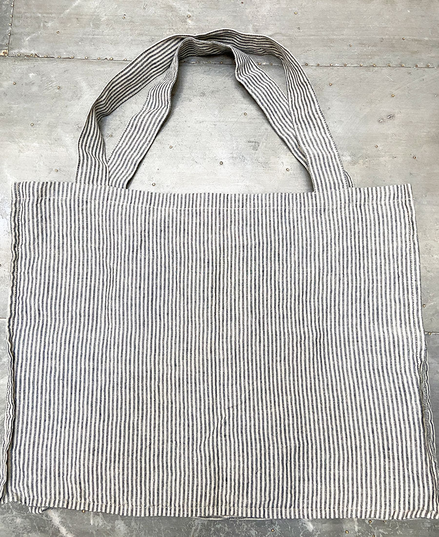 not PERFECTLINEN / TOTE BAG (natural grey stripes)