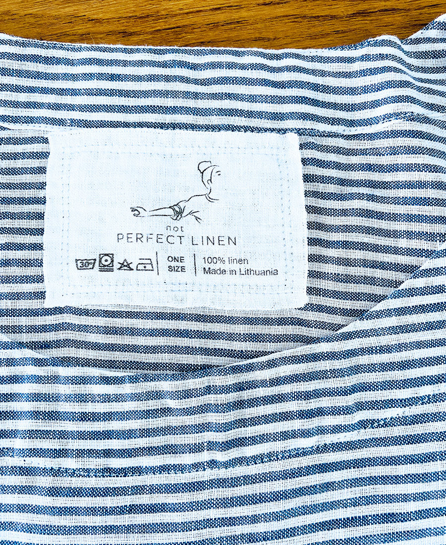 not PERFECTLINEN / OLD LONDON Oversized linen top (white / blue stripes)